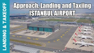 Onboard View LANDING AT ISTANBUL Airport, Turkey - Turkish Airlines Airbus A321NEO