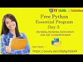 Free Python Live Session Day 5