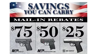 Smith Wesson REBATE Shield Bodyguard SDVE Spring 2017