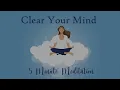 Clear Your Mind, 5 Minute Meditation, Calm & Relaxed