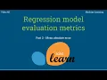 Regression model evaluation metrics - Part 2 Mean absolute error