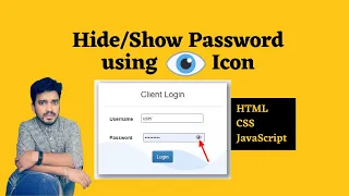 Password using Eye icon in HTML and JavaScript