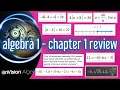 Algebra 1 - Chapter 1 Review