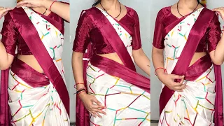 perfect drape in satin silk saree draping tutorial perfect fitting u0026 attractive look wedding outfit