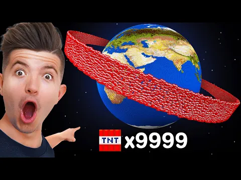 Video Thumbnail: Minecraft, But TNT = World Size!