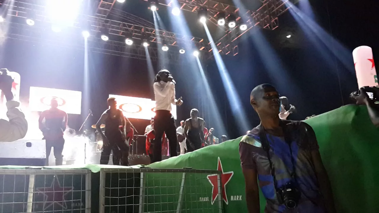 Radio and Weasel performing at Omwana Wa Bandi concert