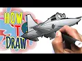 Drawing an Airplane JET PLANE Easy Things to Draw Coloring Pages DrawingwithKIDS