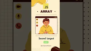 Find Second Largest Element in an Array JavaScript Interview Question Explained