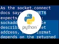 Establishing an IPv6 connection using sockets in python