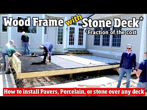 Download MP3 How to Build a wood deck & install pavers, porcelain or stone tile over any deck