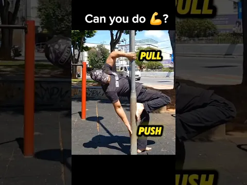 One-leg pole lever 🔥💪 #shorts