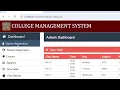 College Management System PHP Project with MySql