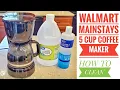 Walmart Mainstays 5 Cup Coffee Maker How to Clean with Vinegar 575617015 step by step