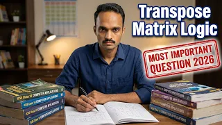 Transpose of Matrix in Java 2D Array Program ICSE Class 10 Important Question 2026