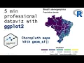 Choropleth maps with geom - sf Professional dataviz with ggplot2 R