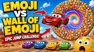 BIG vs SMALL CARS vs GIANT EMOJI WALL! 😱🚗 Epic Portal Challenge!