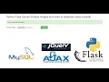 Python Flask Upload Multiple Images and insert to database using mysqldb