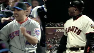 2000 NLDS Gm2 Franco freezes Bonds Mets even series