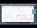 How to Create Tables in Notepad on Windows 11 New Feature Explained