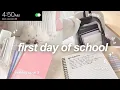 GRWM first day of school realistic morning routine productive studying school outfit