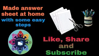 How to make answer sheet at home for exams