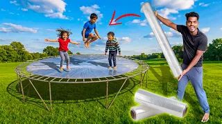 Trampoline Making Using Wrapping Tape #mrsuncity