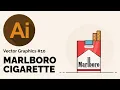 How to design Marlboro cigarette box in Adobe Illustrator Tutorial Vector Graphics