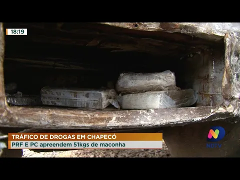 Tráfico de drogas em Chapecó: PRF e PC apreendem 51kgs de maconha