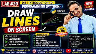 Lab 29 Python Turtle Graphics Made Easy Draw Multiple Lines on Screen DIT Python Lab