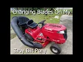 Troy Bilt Pony Blade Change