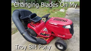Troy Bilt Pony Blade Change