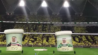 تيفو نثق بكم  وسييرا في مباراة الاتحاد والشباب كاس الملك ٣ ١ دندنها