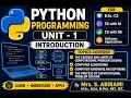 Python Programming Unit-1 Introduction - Essence limits and Process of computational problem solving