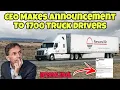 CEO Of Forward Air Makes Huge Announcement To 1700 Truck Drivers