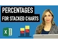 How To Show Percentages in Stacked Excel Charts in addition to values
