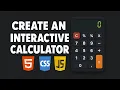 Build an Interactive Calculator App with HTML CSS JavaScript Full Tutorial for Beginners