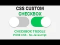 CSS Custom Checkbox Toggle Switch CSS Only No Javascript