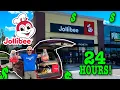 Eating at JOLLIBEE for 24 Hours Stealth Camping