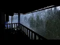Thunder and heavy rain on the road at dawn when no one is there - white noise to improve insomnia.