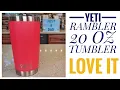 I LOVE YETI Rambler 20 oz Tumbler with MagSlider lid Bimini Pink