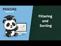 Filtering and Sorting in Pandas Python Pandas Tutorial for Beginners Telugu