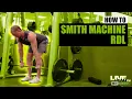 How To Do A SMITH MACHINE ROMANIAN DEADLIFT Exercise Demonstration and Guide