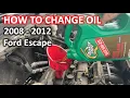 How To Change Oil in 2008 to 2012 Ford Escape The DIY Guide Ep 163