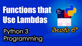 Common Functions that Use Lambdas Python Tutorials Python for Data Science Telugu