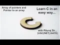 Learn C Lecture 28 array of pointer and pointer to an array