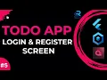 Register Login Screen Flutter Appwrite Todo App with Bloc