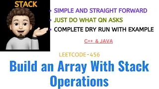 Build an Array With Stack Operations Dry Run Clean Leetcode - 1441