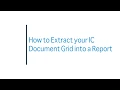 How to Generate an IC Document Report