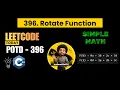 LeetCode 396 Medium Rotate Function DP Math Trick