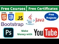 Udemy Free Certificate Courses HTML CSS Bootstrap Java YouTube Academy Project Online Classes